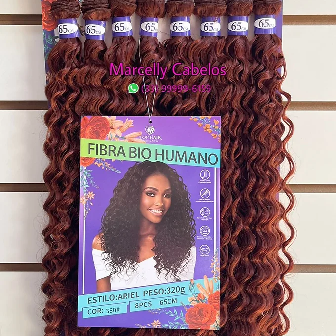 Cabelo Ariel Fibra Bio Humano 320g 65cm